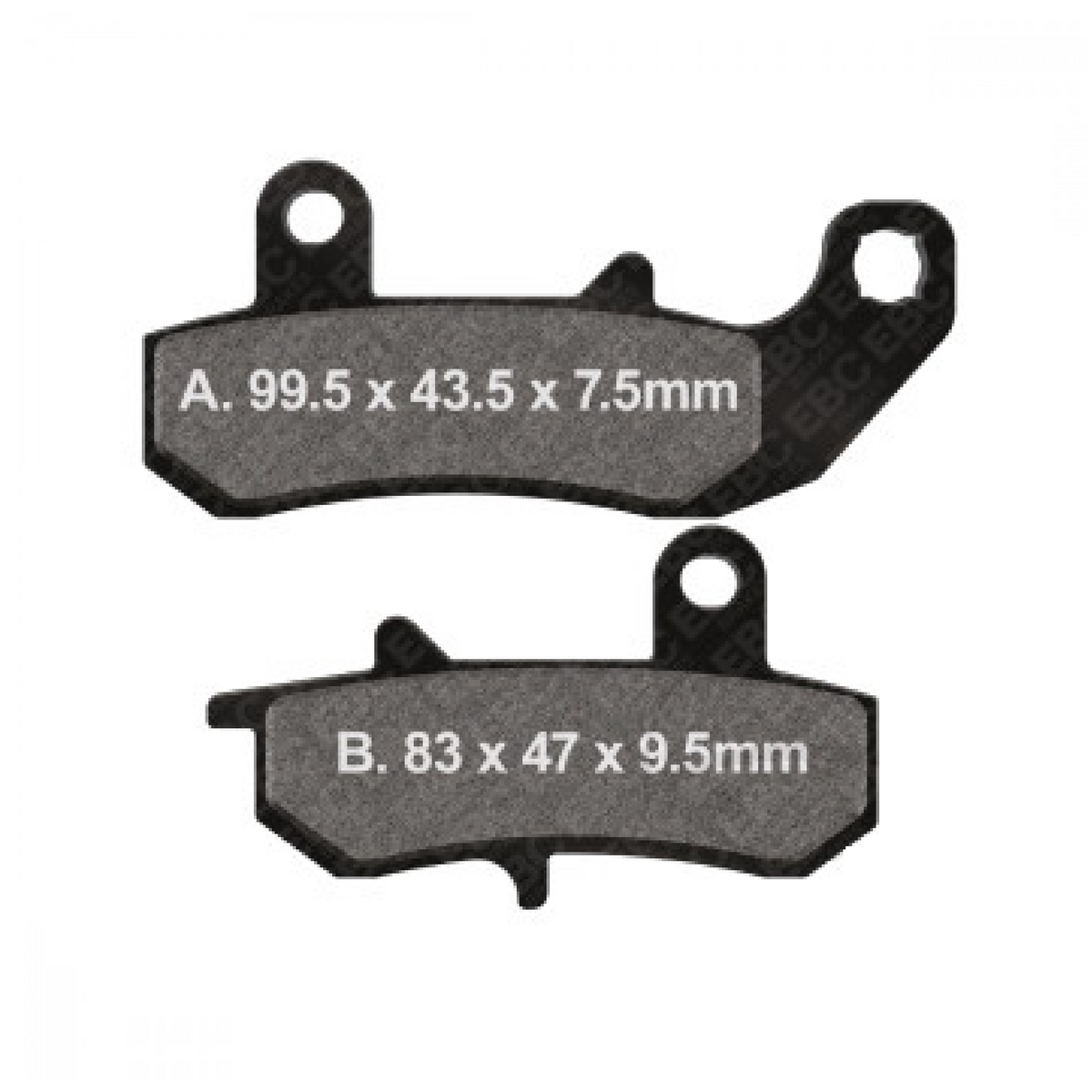 Bremsbeläge hinten für Suzuki DR 600, DR 650, DR 750, DR 800 Big und RG 125 EBC R-Sinter Offroad