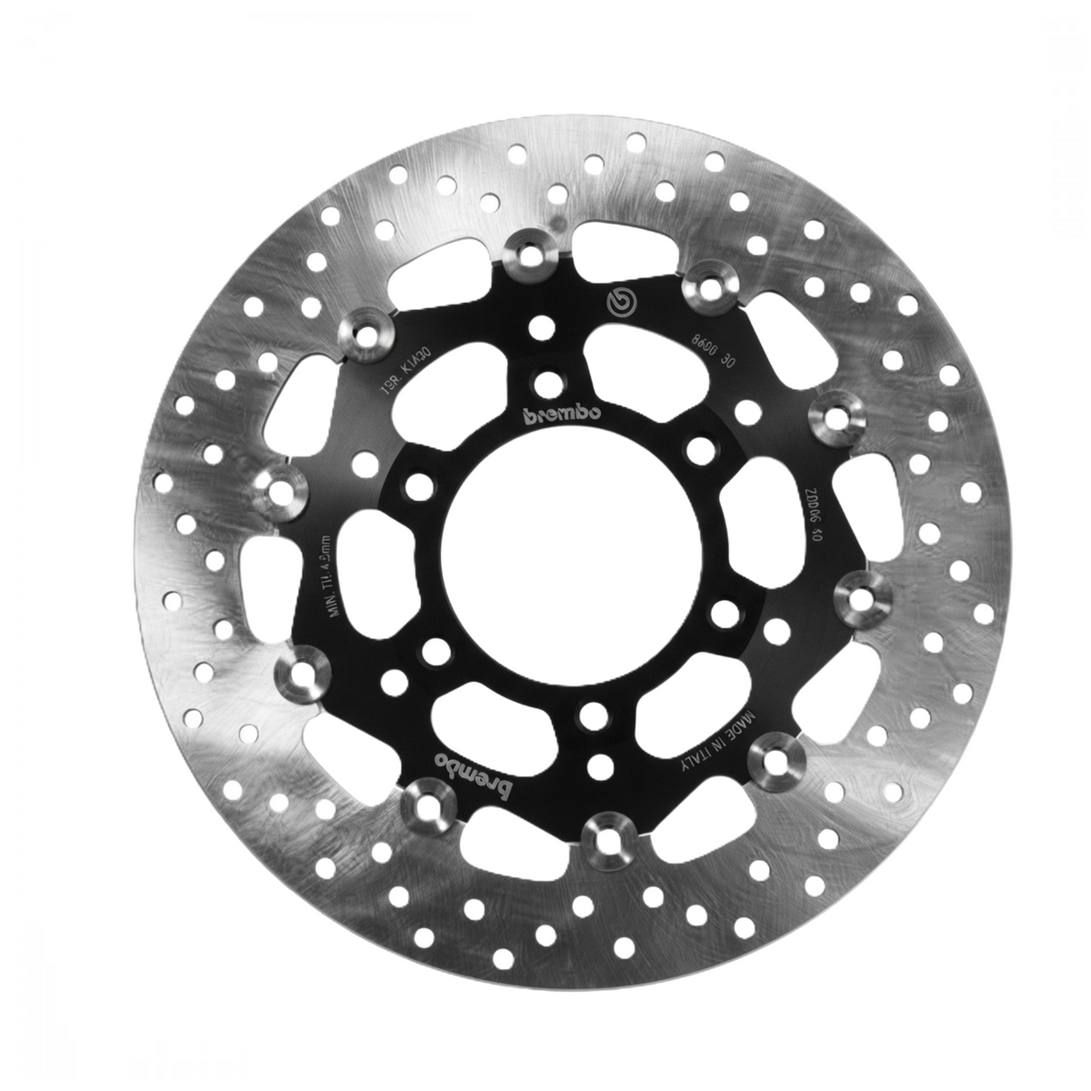 Brembo 78B40830 Bremsscheibe für Yamaha BT, FJR, FZS, SCR, SR, TDM, VMX, XJ, XJR, XV, XVS, XVZ und YZF – schwimmend, 298 mm