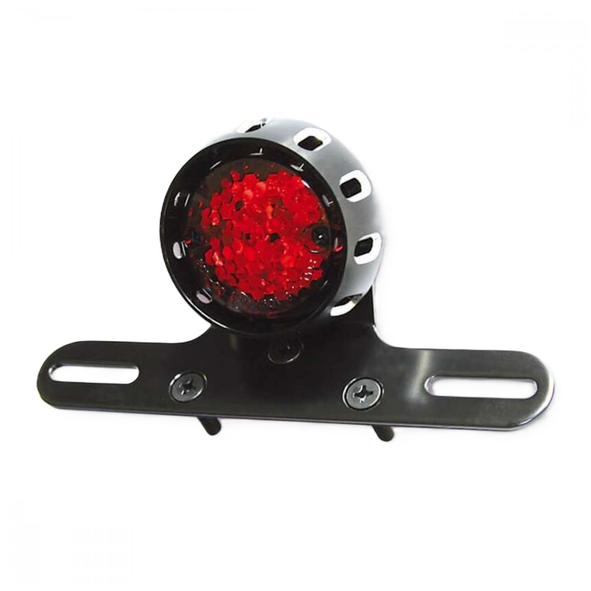 SHIN-YO MILES LED Rücklicht schwarz rotes Glas – Motorrad Universal Rücklicht Ersatzteil