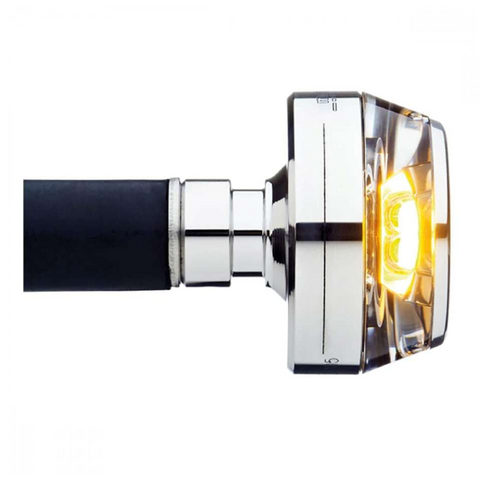 motogadget m-Blaze DISC LED Lenkerendenblinker rechts poliert – Motorrad Bar End Blinker Ersatzteil