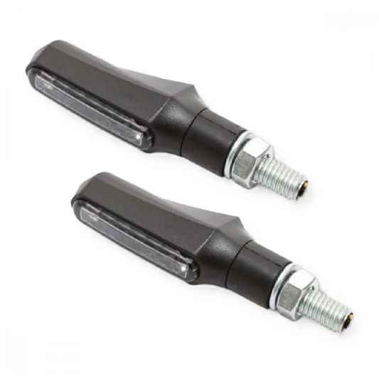 SHIN-YO SHORTY FIN 3in1 LED Rücklicht Bremslicht Blinker Paar schwarz – Motorrad Universal Rücklicht Blinker Kombination