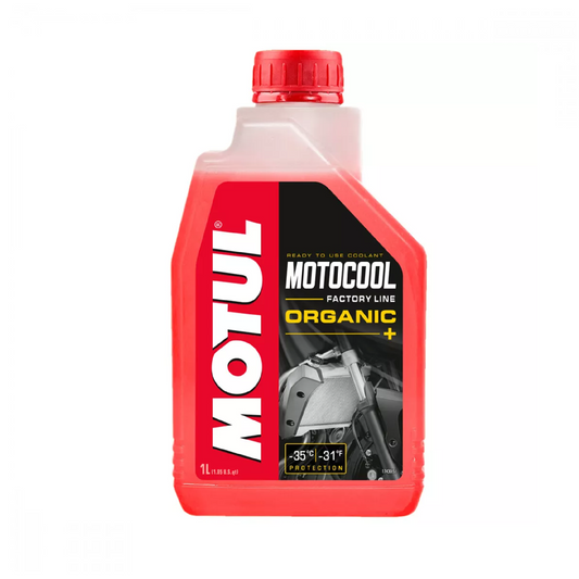 Motul 714.02.72 Motocool Factory Line 1 Liter Ready-Mix – rot, Frostschutz bis -35°C, Siedepunkt 136°C