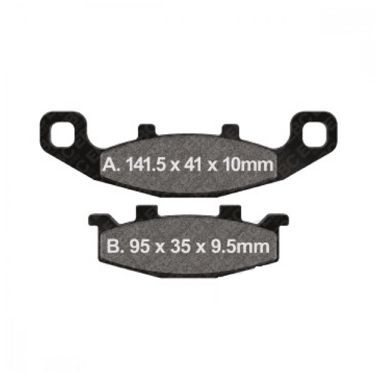 EBC FA129 HH Bremsbeläge vorne für Kawasaki ER-5, GPX/GPZ, GTR, KLE, Zephyr, ZX-10 und ZZR sowie Suzuki DR 800 Big, GS 500, GSF 400 Bandit, GSX 1100 G und VX 800 – organisch Sinter HH