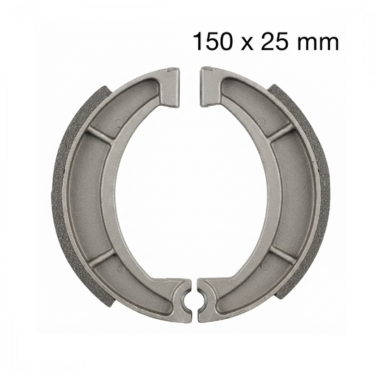 EBC Y510G Bremsbacken ohne Federn für Yamaha DT, RD, SR, XC, XT und YZ – 150 × 25 mm