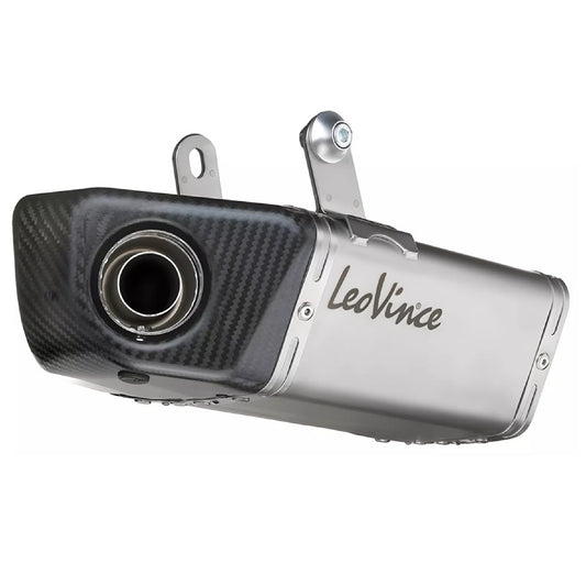Schalldämpfer LeoVince SBK Edelstahl komplett 2/1 Underbody Kawasaki KLE 650 Versys
