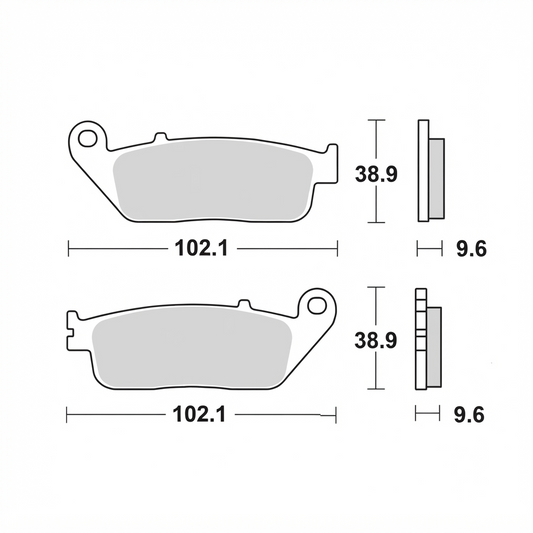 TRW MCB787 Bremsbeläge vorne für Yamaha MT-01 1700 / MT-01 1700 SP Bj. 2005–2012 – organisch, Straßenzulassung
