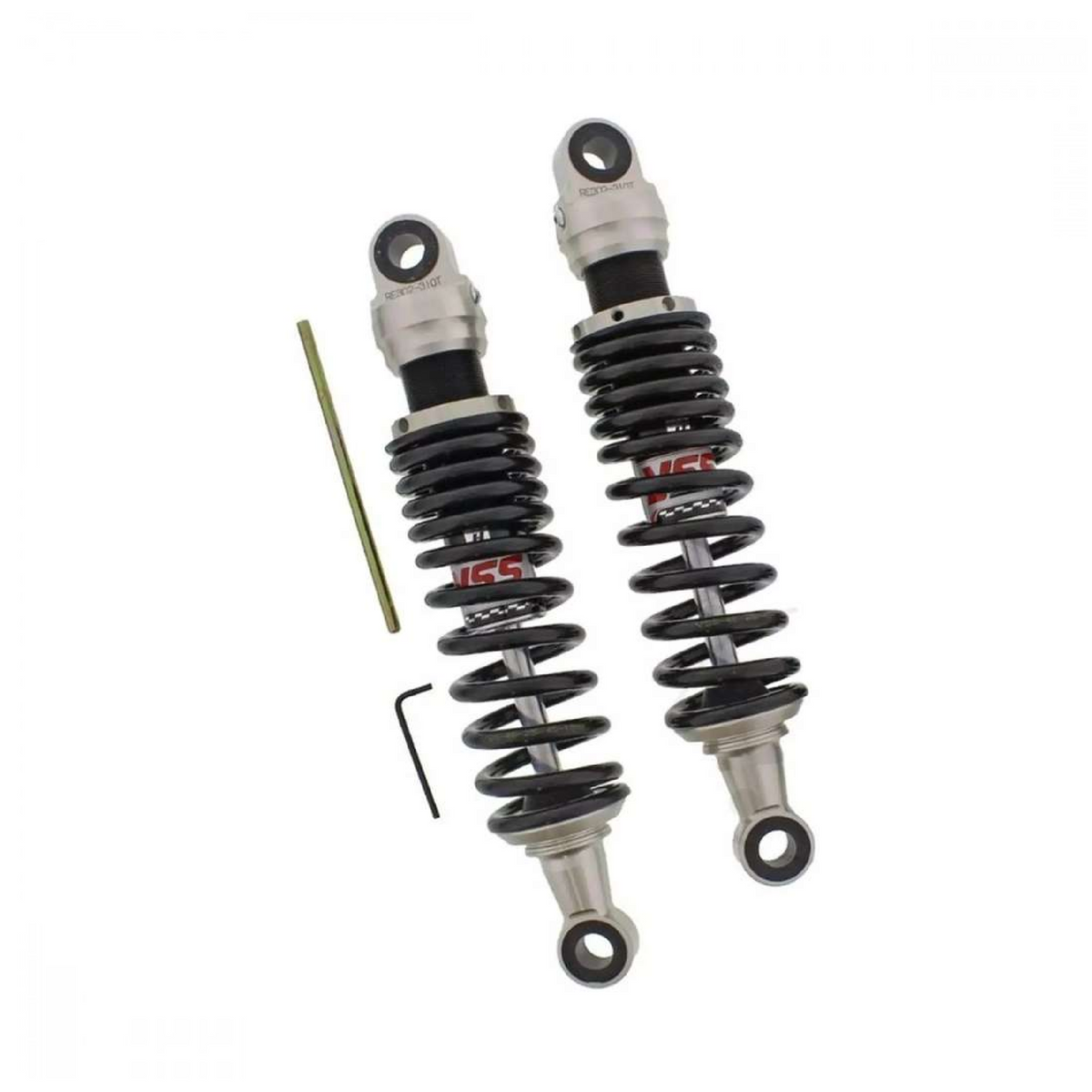 YSS RE302-310T-08-88 Stereo-Federbeinsatz für Yamaha XV 535 / XV 750 / XV 1100 Virago – schwarze Federn, einstellbar, 310 mm