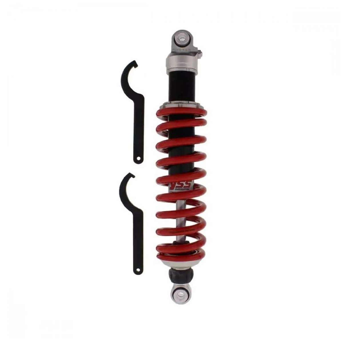YSS RD222-300P-18-18 Federbein für Yamaha DT 125 R / RH / RN – Gasdruck, 410 mm, rote Feder
