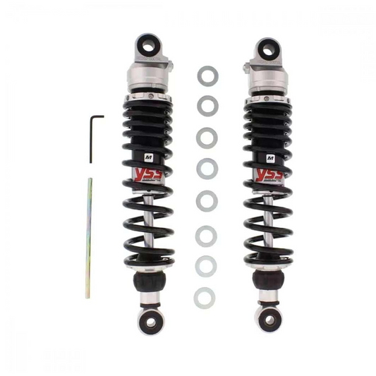 YSS RZ362-330TRL-37-88 Federbein-Satz für Yamaha VMX-12 1200 Vmax – Gasdruck, 330 mm, schwarze Federn
