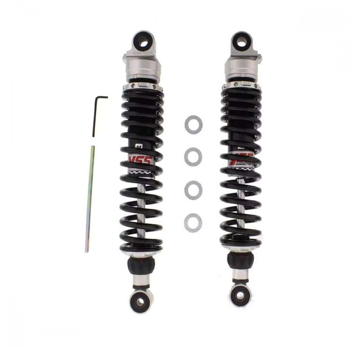 YSS RZ362-350TRL-05-88 Federbeine für Kawasaki ER 500 Twister – Gasdruck, 350 mm, schwarze Federn
